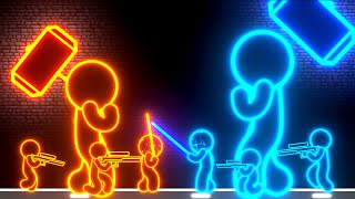 Neon Stickman Boss Tower War