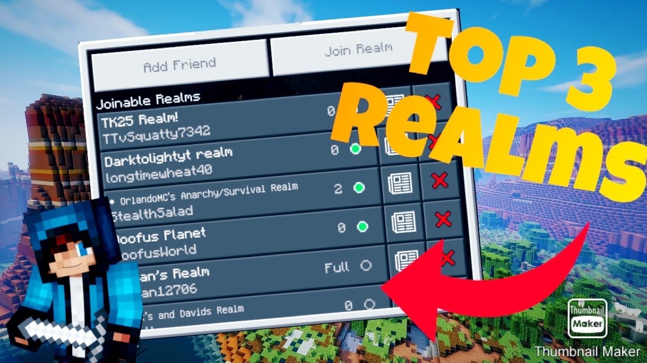 JOIN MY TOP 3 FREE BEST MINECRAFT REALMS 2021! (PS4, XBOX, PC, MCPE