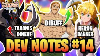 DEV NOTES 14! Escanor Resmi dibuff, Raid diNerf, Banner Rerun & Knighthood Konten! 7DS Origin