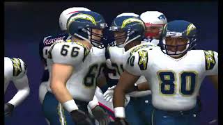 Madden NFL 2003 (PS2) patriots vs chargers (CPU vs CPU)
