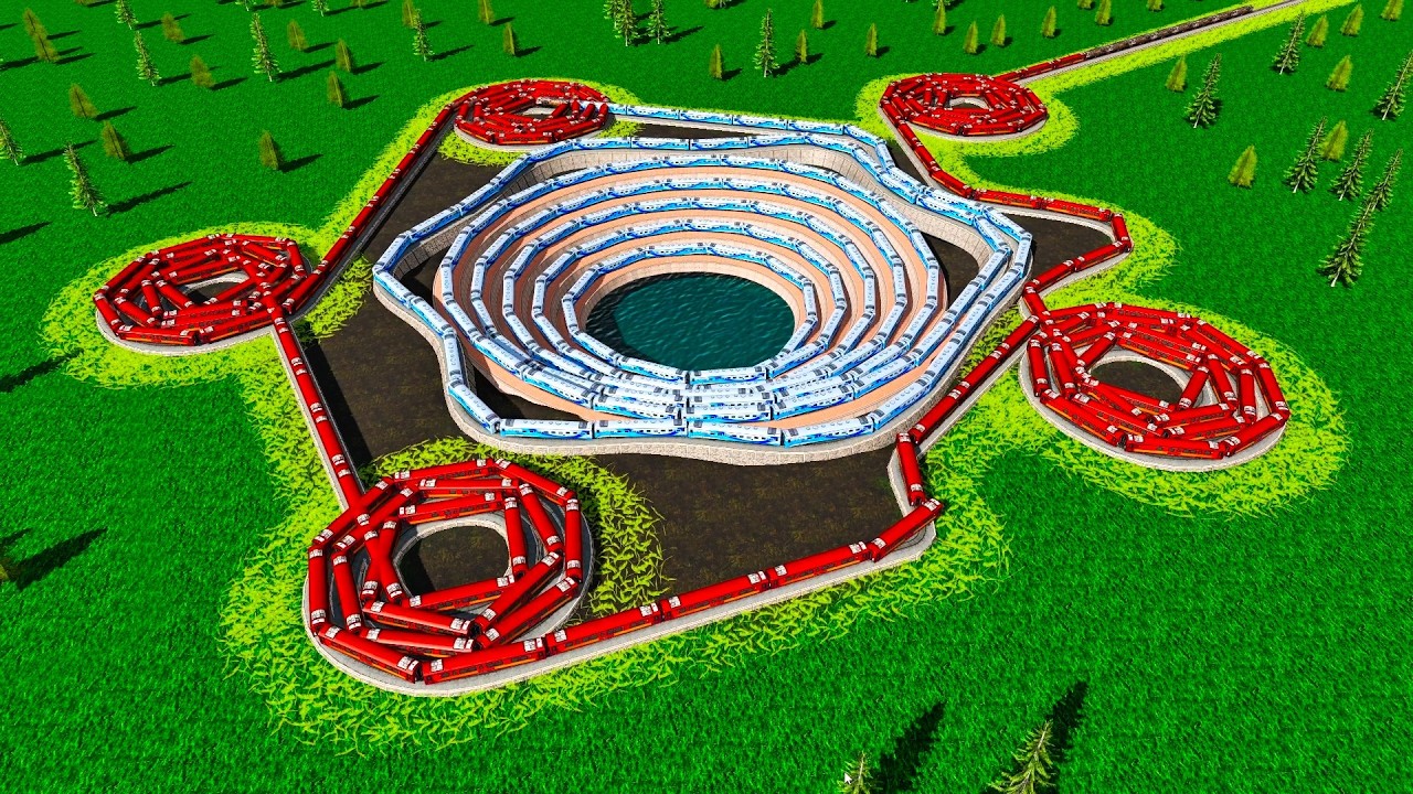 Jalur Kereta Api Bawah Tanah Paling Ekstrim🚇Rel Kereta Api Spiral Raksasa Berputar Masuk Ke Bumi