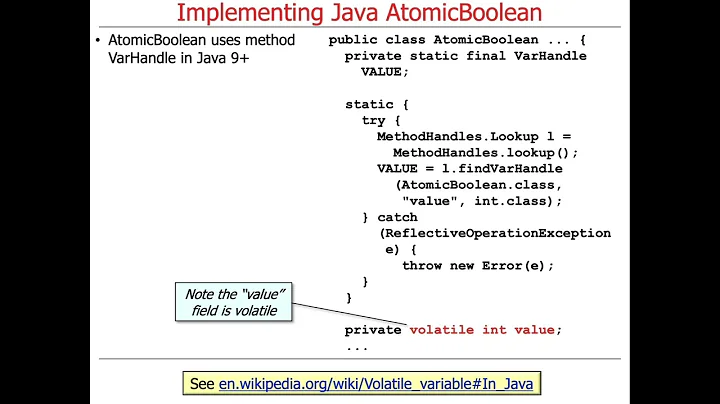 Implementing Java AtomicBoolean