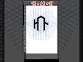 H+M+H Letter logo design tutorial🔥🔥#logo #letterlogo #shorts