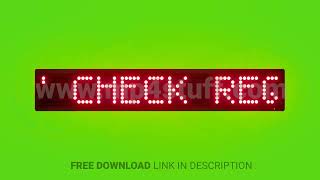 Security Check Required Before Entry Scrolling Red Dot Matrix LED Text Animation on Green Screen Sea