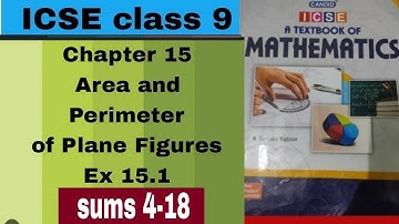 Evergreen candid ICSE Mathematics class 9 chapter 15 Area and perimeter of Plane Figures Ex 15.1 P2