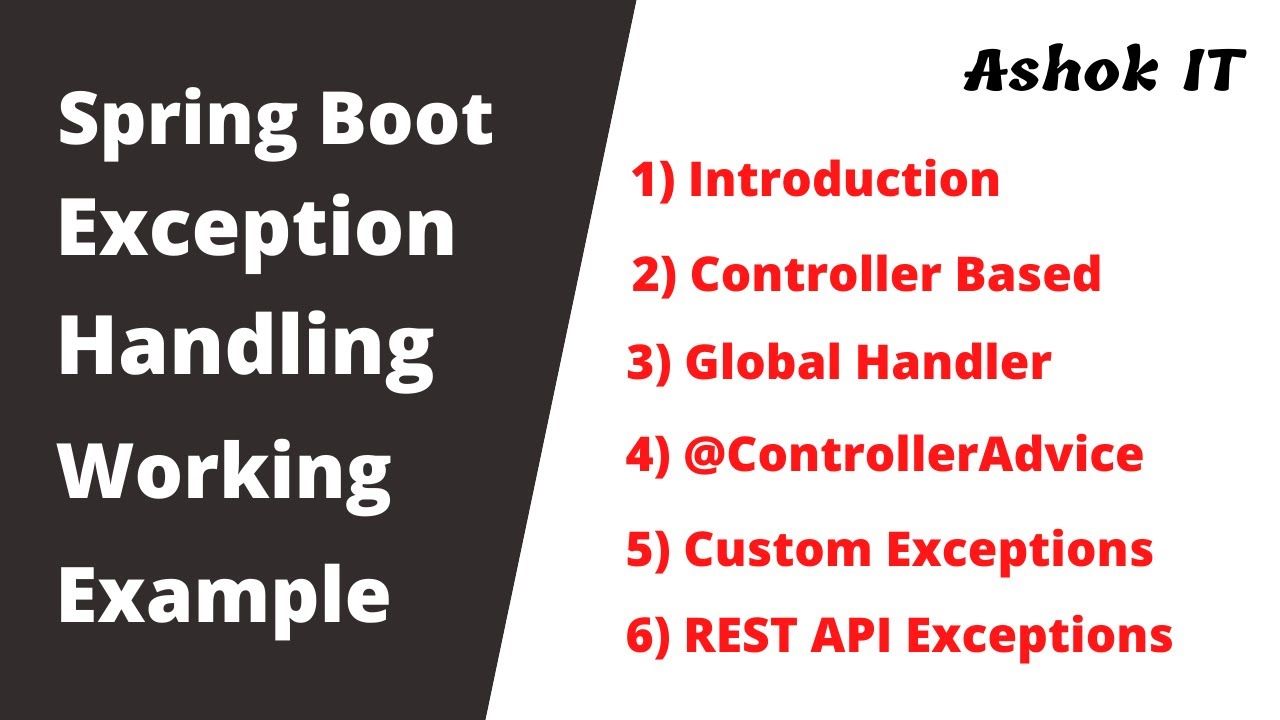 Spring Boot | Exception Handling Introduction | Part-01 | Ashok IT