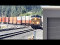 Union Pacific (ZLTG2) Train going by The Truckee Amtrak Station in Truckee California