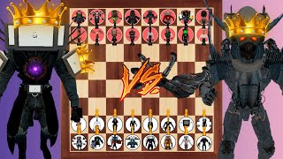 Skibidi Toilet Tournament | Team TV Titan UPGR vs Toilet Emperor on chess board