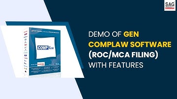 Demo of Gen CompLaw Software (ROC/MCA Filing) with Features