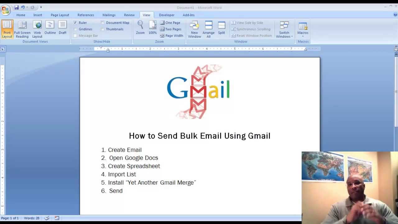 How To Send Bulk Email Using Gmail Merge YouTube
