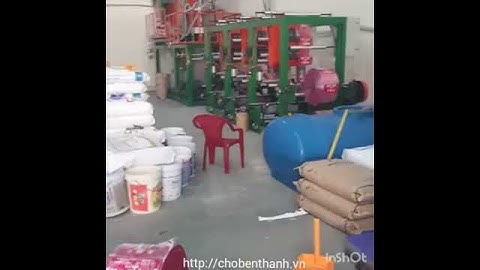 Máy thổi túi ni lông in 3 màu.