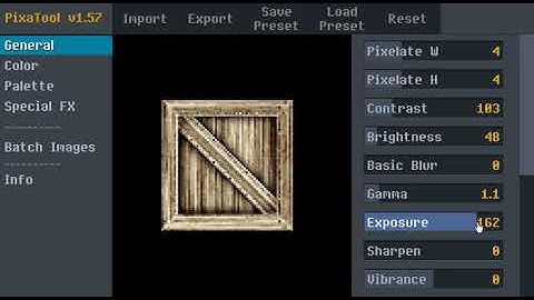 8Bit / PixelArt conversion with PixaTool (Crate 2)