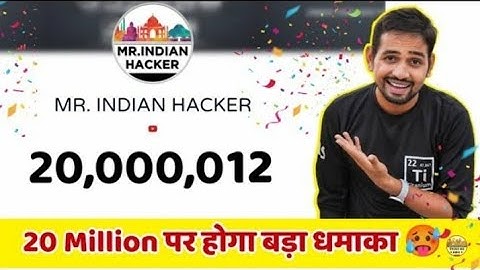 MR.INDIAN HACKER LIVE SUBSCRIBER COUNT