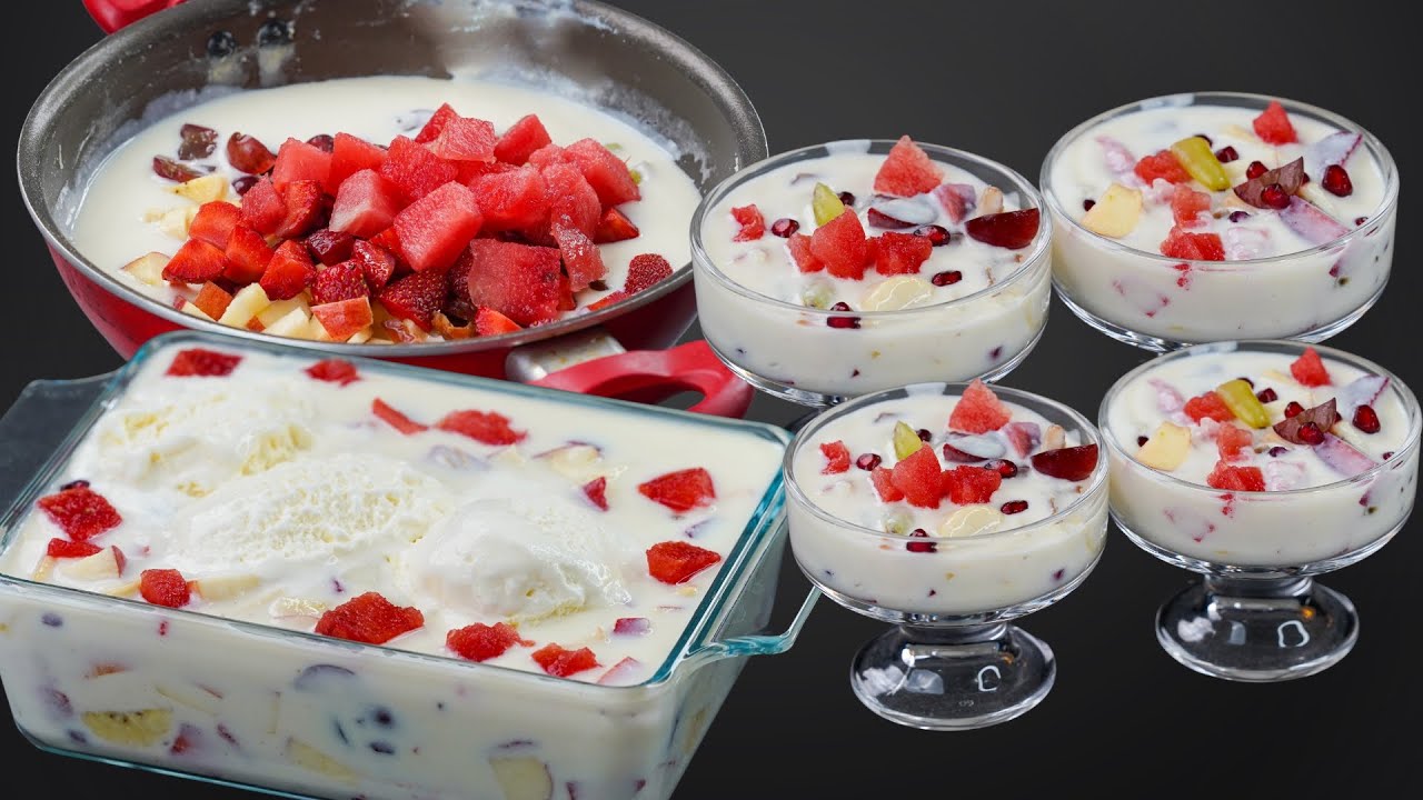 Ice Cream Fruits Dessert Recipe | Ramadan Special Recipe | Summer Special Dessert | Fruit Dessert