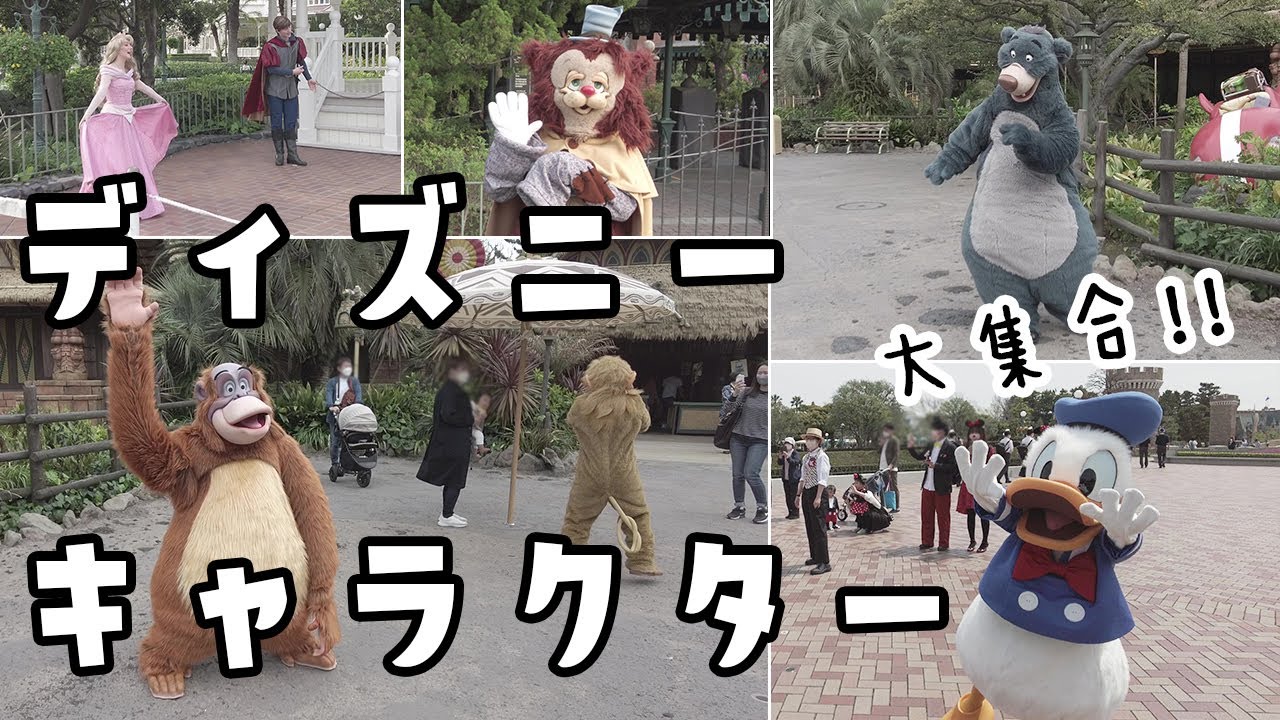 キャラ大集合 ディズニーランドで会えたキャラクターたち Youtube