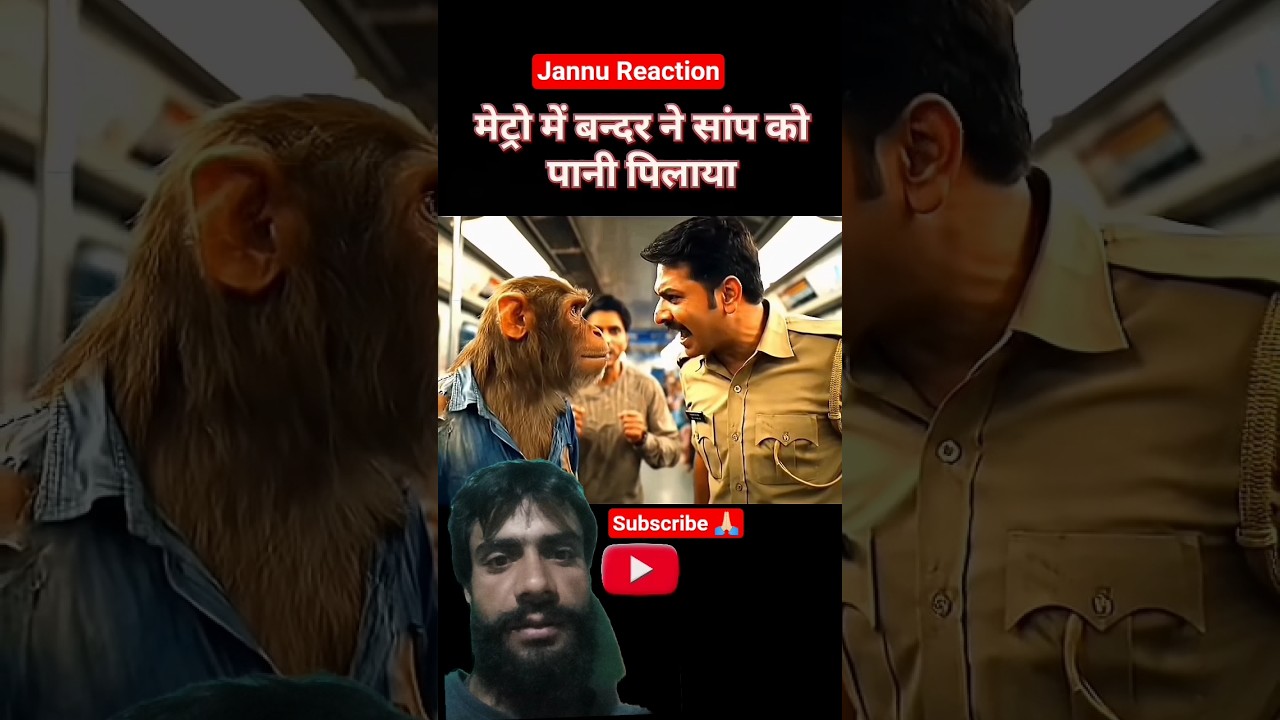 Monkey Caught Giving Water to Snake in Metro Police Got Angry | Viral 