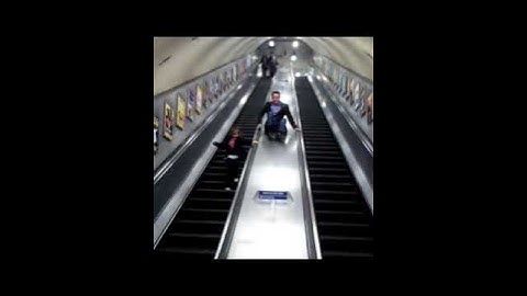 London tube escalator slide