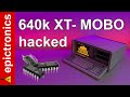 XT motherboard hacked & hard drive repair. IBM 5155 & Miniscribe 3212 & reassembly after restoration