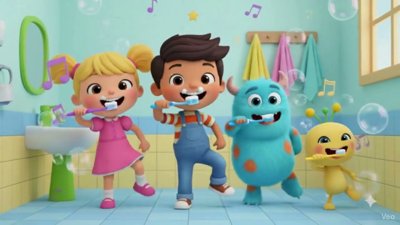 La Canción del Cepillado: ¡Higiene Divertida para Niños!♫