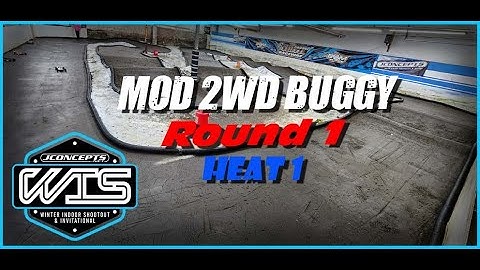 14th Annual JConcepts Winter Indoor Shootout & Invitational Mod 2wd Buggy Round 1 Heat 1