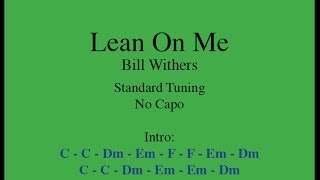 Video thumbnail of "Lean On Me - Easy Guitar (Chords and Lyrics)"