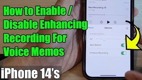 iPhone 14/14 Pro Max: How to Enable/Disable Enhancing Recording For Voice Memos