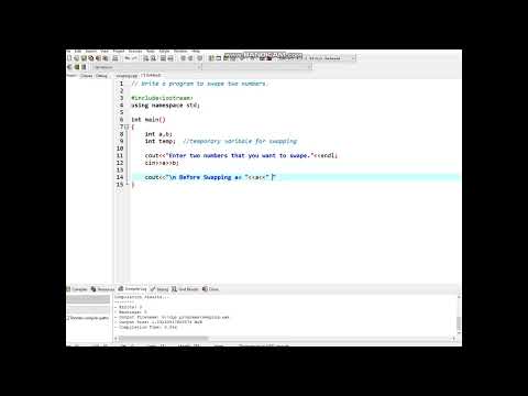 Write a program that swaps two numbers in C++| Swapping two variables| Exchanges two integers.