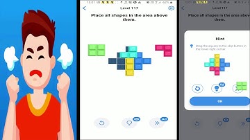 Easy Game Level 117: Place all the shapes in the area above them.