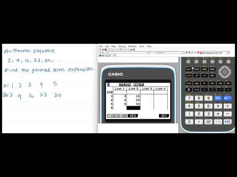 Arithmetic sequence nth term GDC