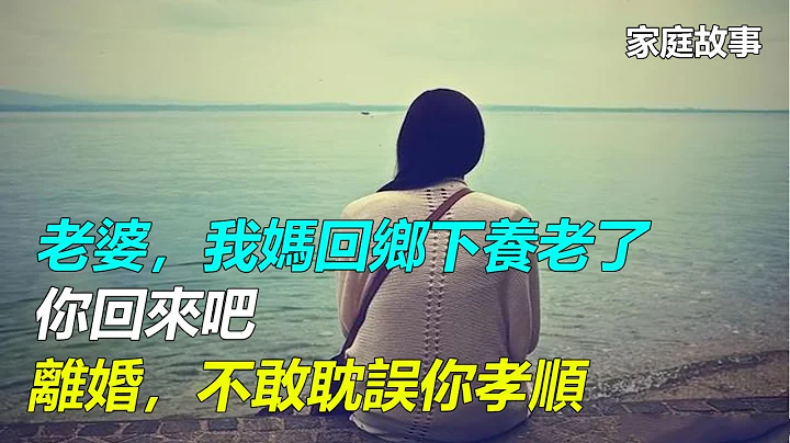 「老婆，我媽回鄉下養老了，你回來吧」「離婚，不敢耽誤你孝順」｜家庭故事 - 天天要聞