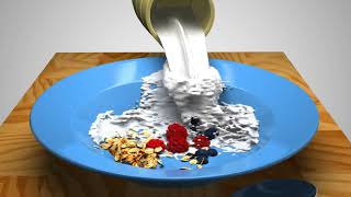 Milk fluid simulation