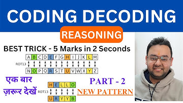 CODING DECODING Reasoning Tricks in Hindi | सिर्फ 1 ही Trick से सारे प्रश्न Solve Part - 2