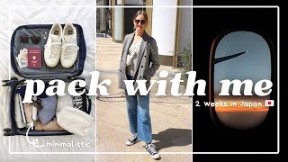 PACK WITH ME FOR JAPAN 🇯🇵 two week travel capsule, what’s in my suitcase + carry-on by Anna Sophia 2,017 views 4 weeks ago 13 minutes, 33 seconds