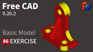 FreeCAD Tutorial for beginners,basic model exercise-86