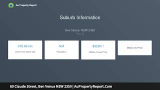 60 Claude Street, Ben Venue NSW 2350 | AuPropertyReport.Com