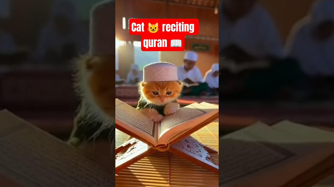 cat reciting quran 