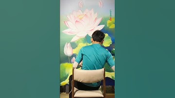 Bức tranh sơn dầu hoa sen khổng lồ sao chép theo đơn đặt hàng ✍️