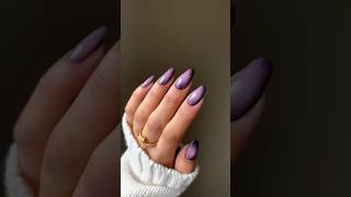 Grungy dark aura for fall 🖤🤎💜 #nailhacks #fallnails #ombrenails #gradientnails #almondnails