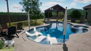 Pool Plans Louisiana | 3D Pool Design Rendering | Pool Permit Plans LA