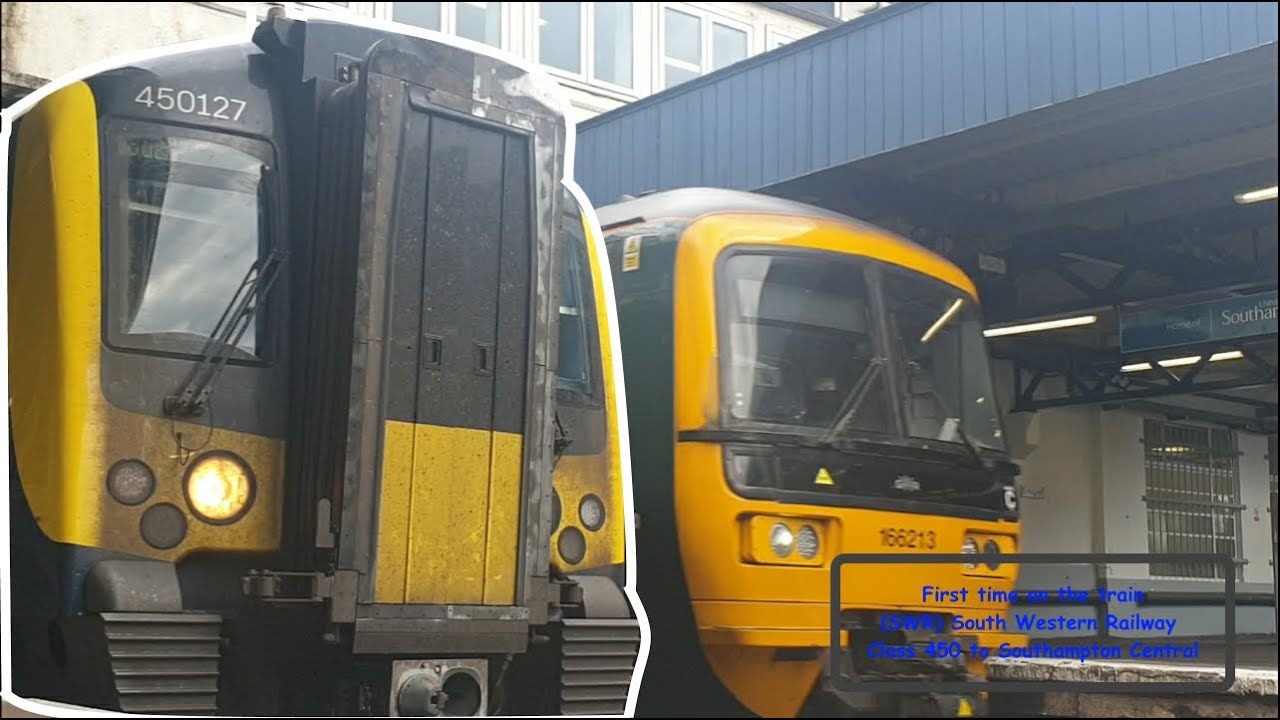 (First time on the train!!) (SWR) South Western Railway Class 450 to Southampton Central