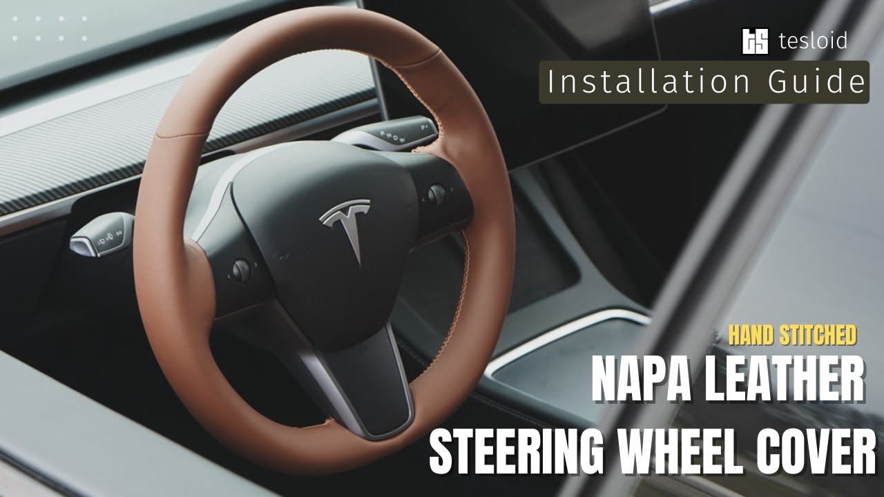 TESLA STEERING WHEEL COVER NAPA LEATHER COLLECTION by TESLOID