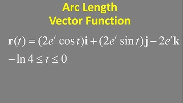 Arc length of vector function: r(t) = (2e^t cos t)i + (2e^t sin t)j - (2e^t)k , t = -ln 4 to 0