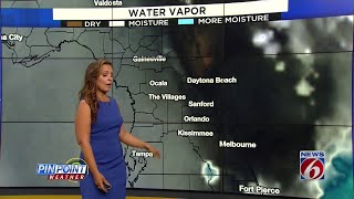 Sunday forecast calls for less humidity, chance of rain