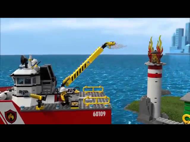 barco de bomberos lego