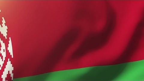 Belarus Flag Waving In The Wind. Looping Sun Rises Style. Animation Loop Stock Animation