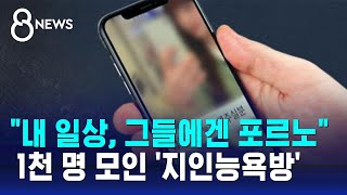 내 일상, 그들에겐 포르노"…1천 명 모인 '지인능욕방' / SBS 8뉴스 ...
