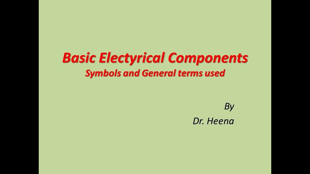 Basic Electrical Components - YouTube