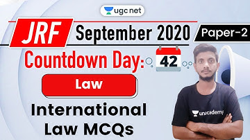 06:00 PM - UGC NET Paper 2 Crash Course | Law by Vijendra Dudi | International Law MCQs