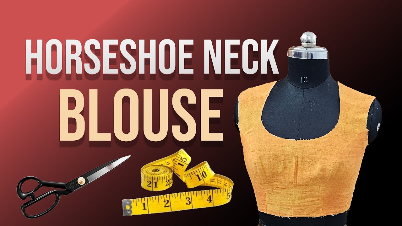 how to make horshoe neck | Horseshoe neck blouse cutting