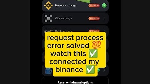 Hamster kombat request processing Error solved 💯 | Connect binance now | Hamster airdrop update
